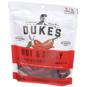 Duke's Hot &amp; Spicy Smoked Shorty Sausages, 5 Ounces, 8 per case