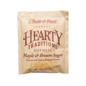 Malt O Meal Hearty Traditons Instand Maple Brown Sugar Oatmeal, 1.51 Ounces, 200 per case