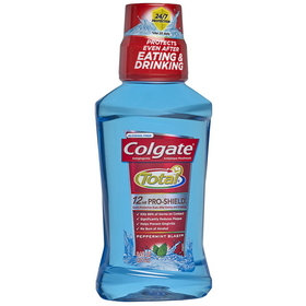 Colgate Total 12 Hour Pro-Shield Peppermint Blast Mouthwash 8.4 Fluid Ounce Bottle - 6 Per Case