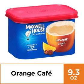 Maxwell House International Orange Cafe 9.3 Ounce Per Tub - 8 Per Case