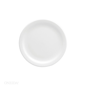 Oneida 6.375 Inch Buffalo Bright White Narrow Rim Plate 36 Per Pack - 1 Per Case