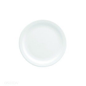 Oneida 7.25 Inch Buffalo Bright White Narrow Rim Plate, 36 Each, 1 per case