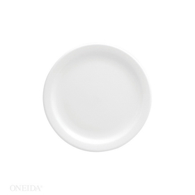 Oneida 10.375 Buffalo Bright White Narrow Rim Plate, 12 Each, 1 per case