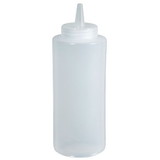 Winco 24 Ounce Clear Squeeze Bottle 6 Per Pack 1 Per Case