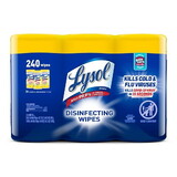 Lysol Disinfectant Wipes Lemon & Lime, 240 Count, 2 Per Case