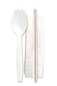 D & W Fine Pack White Sporks 1000 Count Per Pack - 1000 Packs Per Case