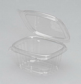Genpak - Hinged 4.25 Inch X 3.63 Inch X 1.88 Inch Clear Hinged Deli Container, 100 Each, 100 per box, 4 per case