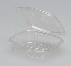 Genpak - Hinged 5.38 Inch X 4.5 Inch X 1.5 Inch Clear Hinged Deli Container, 100 Each, 100 per box, 2 per case