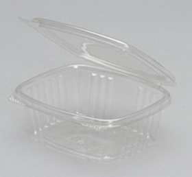 Genpak - Hinged 5.38 Inch X 4.5 Inch X 2.5 Inch Clear Hinged Deli Container, 100 Each, 100 per box, 2 per case