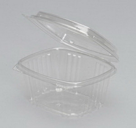 Genpak - Hinged 5.38 Inch X 4.5 Inch X 3 Inch Clear Hinged Deli High Dome Container, 100 Each, 100 per box, 2 per case