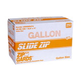 Zipgards Side Zip 1.75 Mil Low Density Clear Flat Pack Gallon Slide Zip Food Storage Bag, 250 Each, 1 per case
