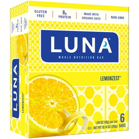 Luna Luna Stacked Bar Lemon Zest 6 Pack, 10.14 Ounces, 6 per case