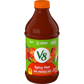 V8 Spicy Hot Vegetable Juice, 46 Fluid Ounces, 6 per case