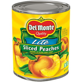 Del Monte In Extra Light Syrup Sliced Yellow Cling Peach 29 Ounce Can - 6 Per Case