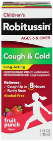 Children's Robitussin Cough &amp; Cold Syrup, 4 Ounce, 3 per box, 8 per case