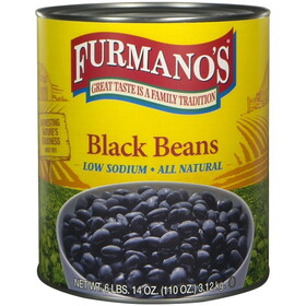 Commodity 11623 Beans Low Sodium All Natural Black, 10 Can, 6 Per Case