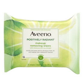 Aveeno Positively Radiant Wipes, 25 Count, 6 per case