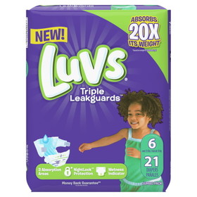 Luvs Diapers Jumbo Pack - Size 6, 21 Count, 4 per case