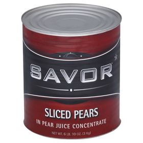 Savor Imports Pear Slices In Natural Juice #10 Can - 6 Per Case