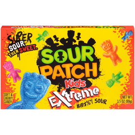 Sour Patch Candy Extreme Fat Free Theater Box, 3.5 Ounces, 12 per case
