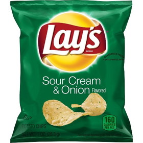 Lay's Sour Cream &amp; Onion Potato Chips, 1 Ounces, 104 per case