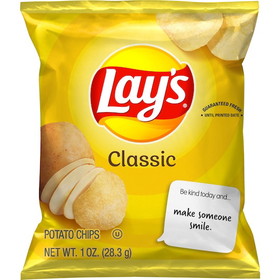 Lay's Regular Potato Chips, 1 Ounces, 104 per case