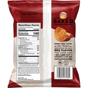 Lay's Baked Bbq Potato Chips, 1.13 Ounces, 64 per case