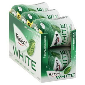 Trident White Gum Spearmint Sugar Free Fridge Pack, 60 Count, 4 per case