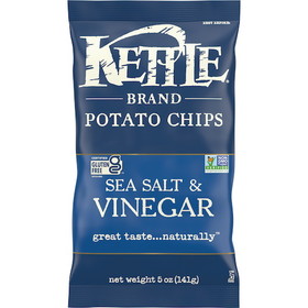Kettle Foods Chips Sea Salt &amp; Vinegar, 5 Ounces, 8 per case