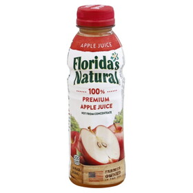 Florida's Natural Premium Not From Concentrate Apple Juice, 14 Fluid Ounce, 12 Per Case