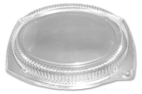 D & W Fine Pack CL211-131 13X10 Oval Stackable Platter Lid