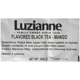Luzianne Mango Flavored Black Tea 3 Ounce - 16 Per Case