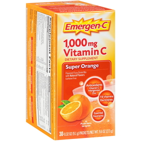 Emergen-C Vitamin C Super Orange, 30 Each, 3 per box, 4 per case