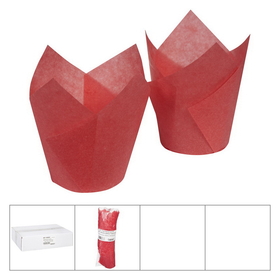 Lapaco Baking Cup Tulip Red, 200 Each, 1 Per Case