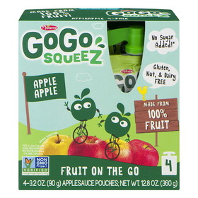 Gogo Squeez Apple Apple, 4 Each, 12 per case