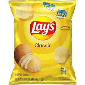 Lay's Regular Potato Chips, 1.5 Ounces, 64 per case