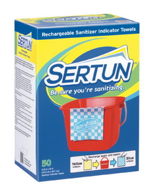 Sertun Sanitizer Indicator Towel Rechargeable, 50 Count, 50 per case