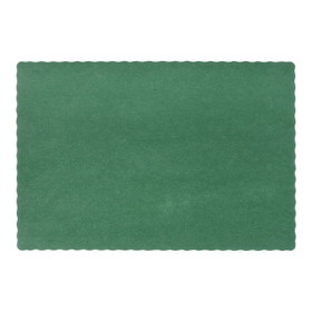 Lapaco Econo, Scalloped, Solid Colored, Hunter Green Placemat, 1000 Each, 1 per case