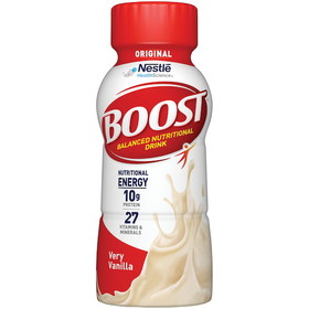 Boost Vanilla Ready To Drink Nutritional Beverage, 8 Fluid Ounces, 4 per case