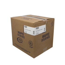 D & W Fine Pack Fork 10 Inch X 10 Inch 1 Ply Napkin Cutlery Kit 1000 Per Pack - 1 Per Case