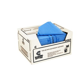 Chicopee 13" X 21" Chix Pro-Quat Medium Duty, Blue With Blue Print Towel With Microban, 1 Piece, 1 per case