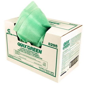 Chicopee 20" X 13.5" Quix Medium Duty, Green, Sanitizing Cleaning Towel, 1 Piece, 144 per box, 1 per case