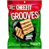 Cheez-It Grooves Sharp White Cheddar Crackers 3.25 Ounce Bag - 6 Per Case