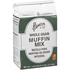 Pioneer Whole Grain Muffin Mix, 5 Pounds, 6 per case