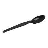 Dixie Heavy Weight Polystyrene Individually Wrapped Black Teaspoon, 1000 Count, 1 per case