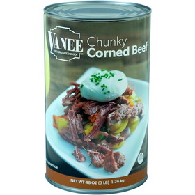 Vanee Corned Beef Chunky, 48 Ounces, 6 per case