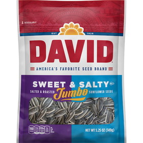 David Sunflower Seeds Sweet &amp; Salty, 5.25 Ounces, 12 per case