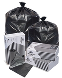 Pitt Plastics Black Star 40 Inch X 46 Inch .7 Millimeter 40-45 Gallons Heavy Black Star Perforated Roll Can Liner, 25 Count, 1 per case