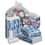 Pitt Plastics Vu Thru 24 Inch X 26 Inch .75 Millimeter 10 Gallons Heavy Clear Star Perforated Roll Can Liner, 25 Count, 10 per case