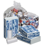 Pitt Plastics Vu Thru 33 Inch X 39 Inch .65 Millimeter 33 Gallons Heavy Clear Star Perforated Roll Can Liner, 25 Count, 10 per case